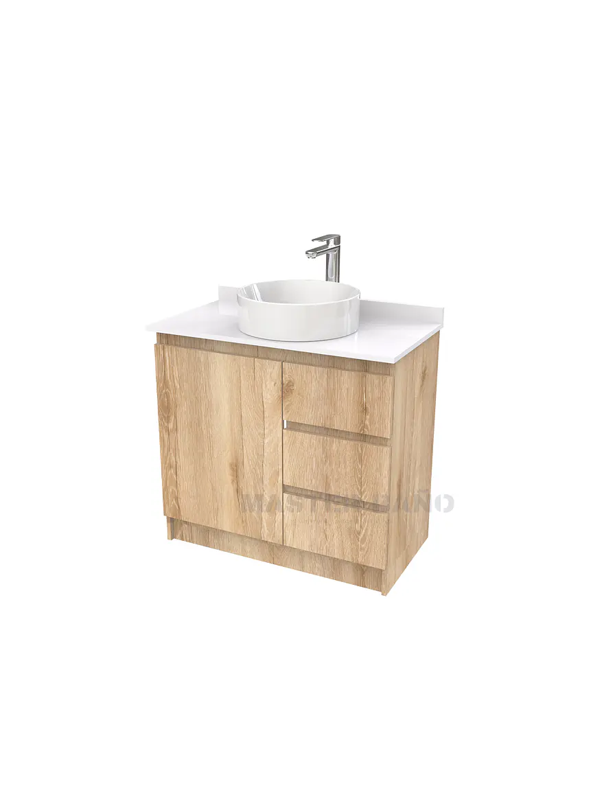 Mueble Vanitorio al piso para lavamanos sobreponer simple de 70 cm M2-730-SPA / Cava 1
