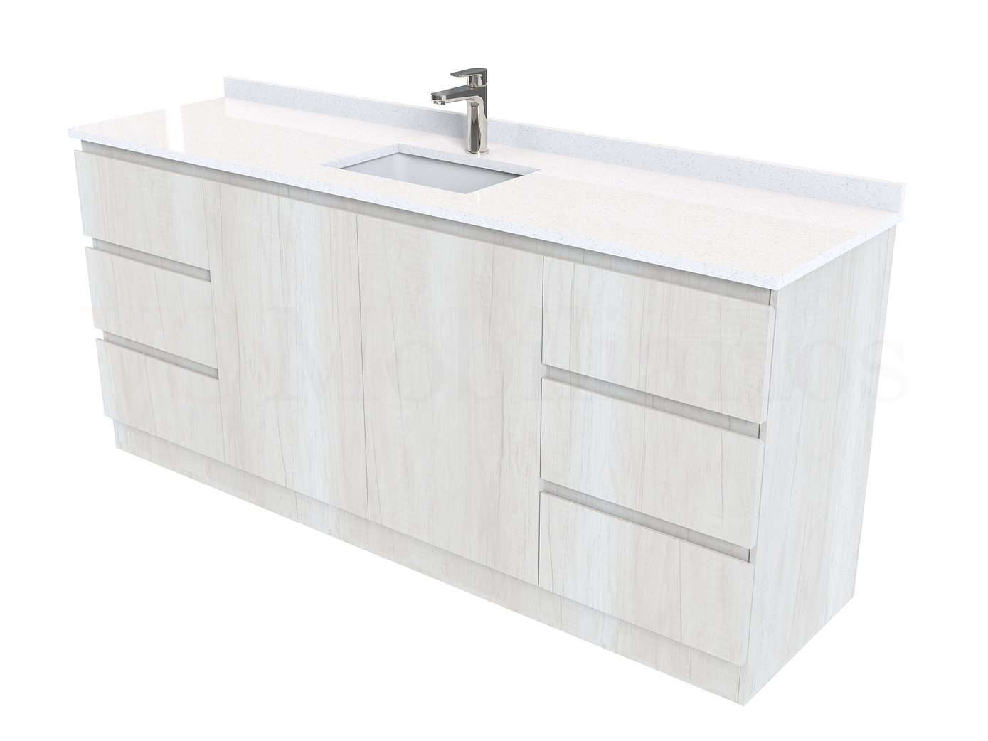 Mueble vanitorio simple al piso de 180 cm / M2-1838 / Toscana 1