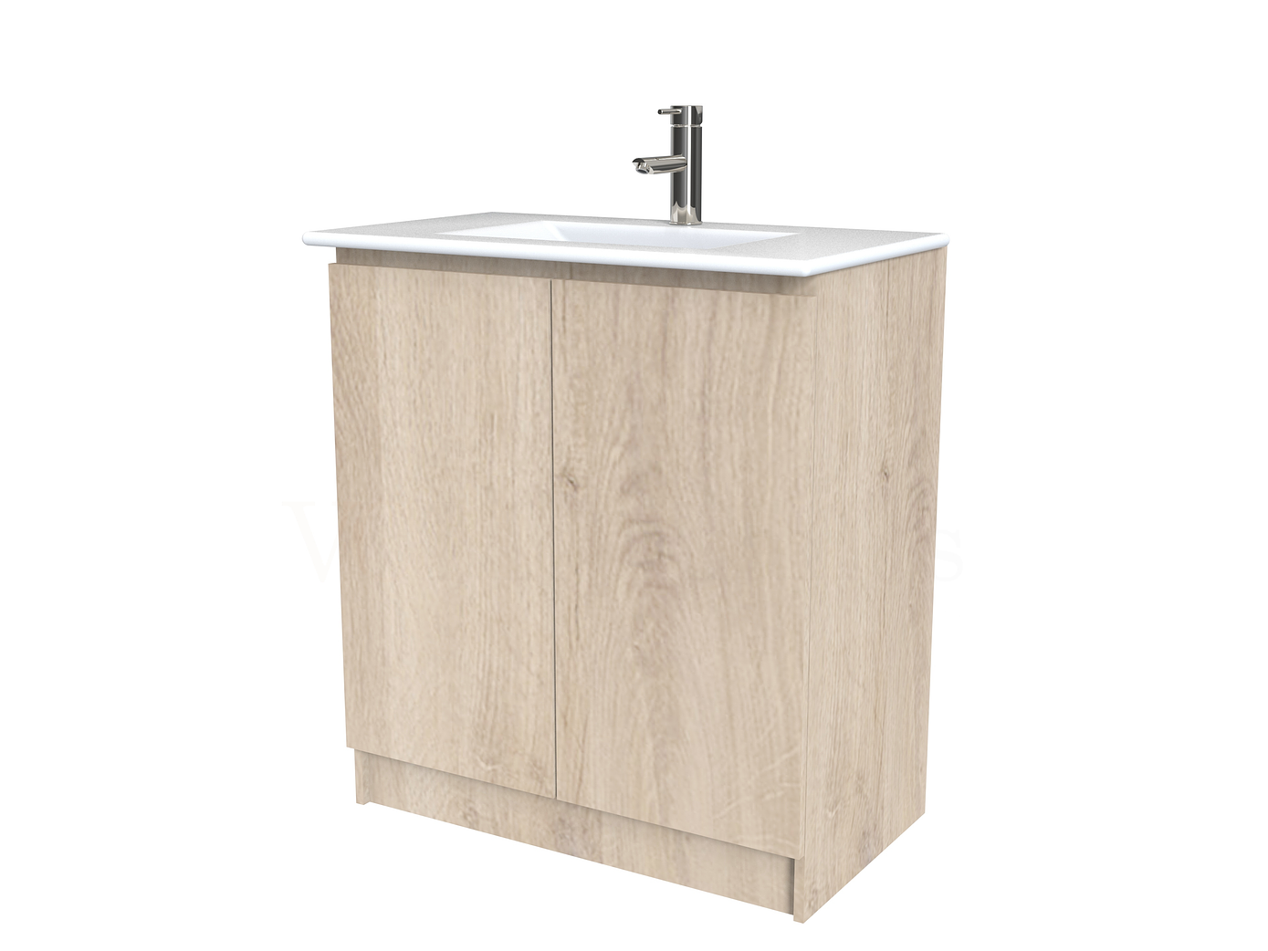 Mueble vanitorio al piso  de 80  cm con cubierta de loza M0-801  / Jerez 1