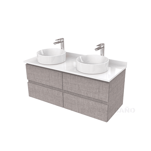 Mueble Vanitorio  para lavamanos sobreponer simple de 130 cm M4-1330-SPA / Notte