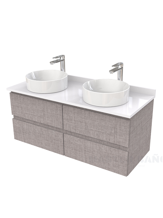 Mueble Vanitorio  para lavamanos sobreponer simple de 130 cm M4-1330-SPA / Notte 1