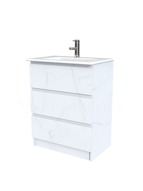 Mueble vanitorio al piso  de 60  cm con cubierta de loza M3-601  / Marmara 1