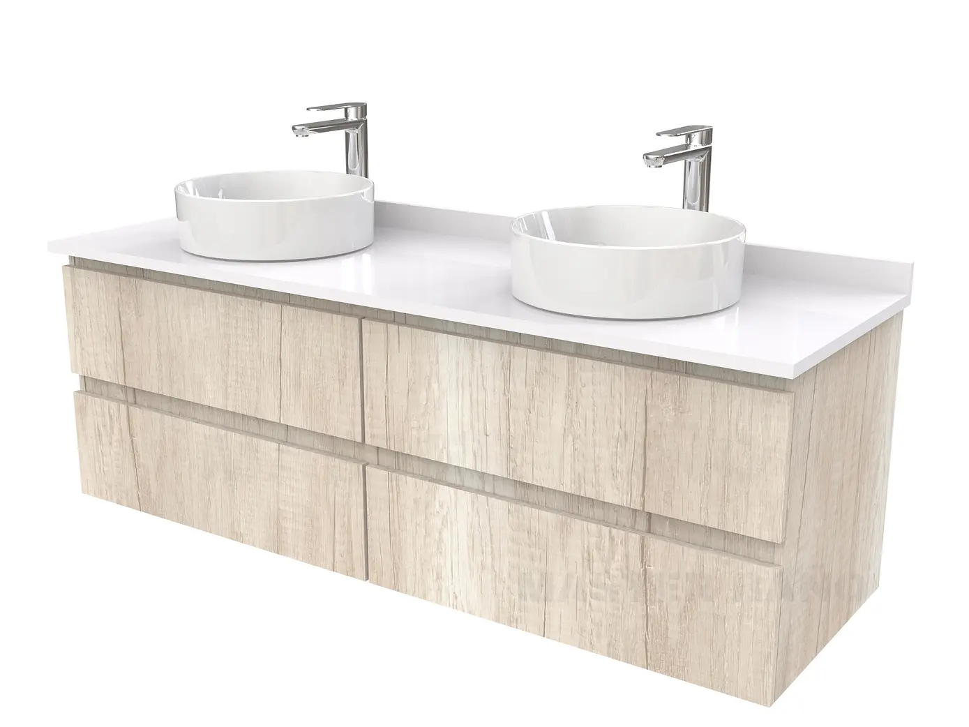 Mueble Vanitorio  para lavamanos sobreponer simple de 180 cm M4-1830-SPA /  Toscana 1