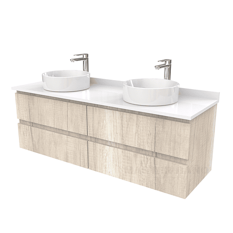 Mueble Vanitorio  para lavamanos sobreponer simple de 180 cm M4-1830-SPA /  Toscana