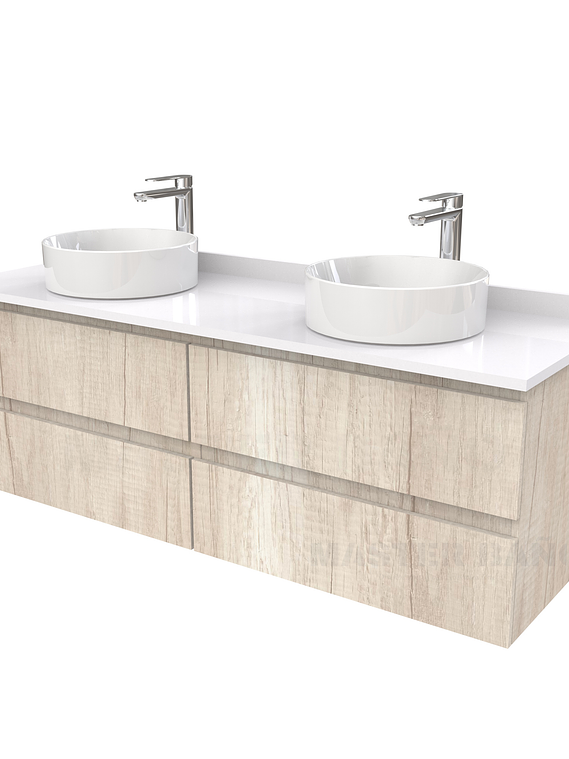 Mueble Vanitorio  para lavamanos sobreponer simple de 180 cm M4-1830-SPA /  Toscana 1