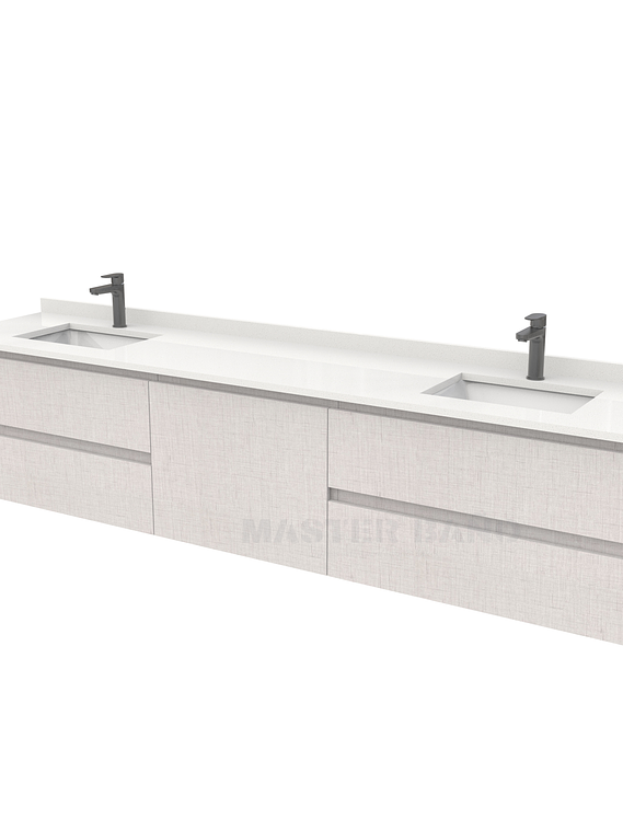 Mueble vanitorio Doble Aéreo  de 220 cm /  M2-2238 -DA / Giorno 1