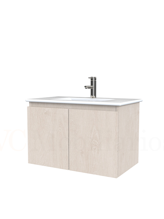 Mueble vanitorio aereo con cubierta de loza de 80 cm  /  M0-801-A / Provenzal 1