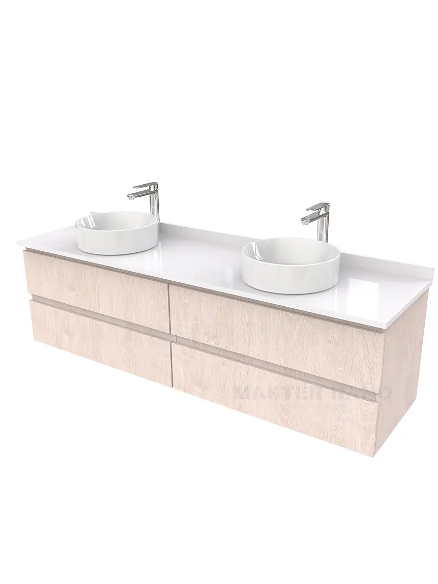 Mueble Vanitorio  para lavamanos sobreponer simple de 200 cm M4-2030-SPA / Provenzal 1
