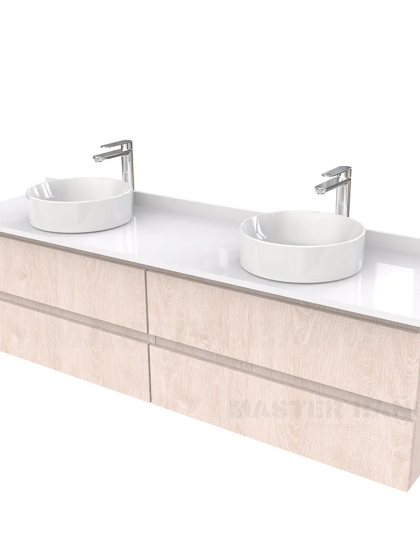 Mueble Vanitorio  para lavamanos sobreponer simple de 200 cm M4-2030-SPA / Provenzal 1
