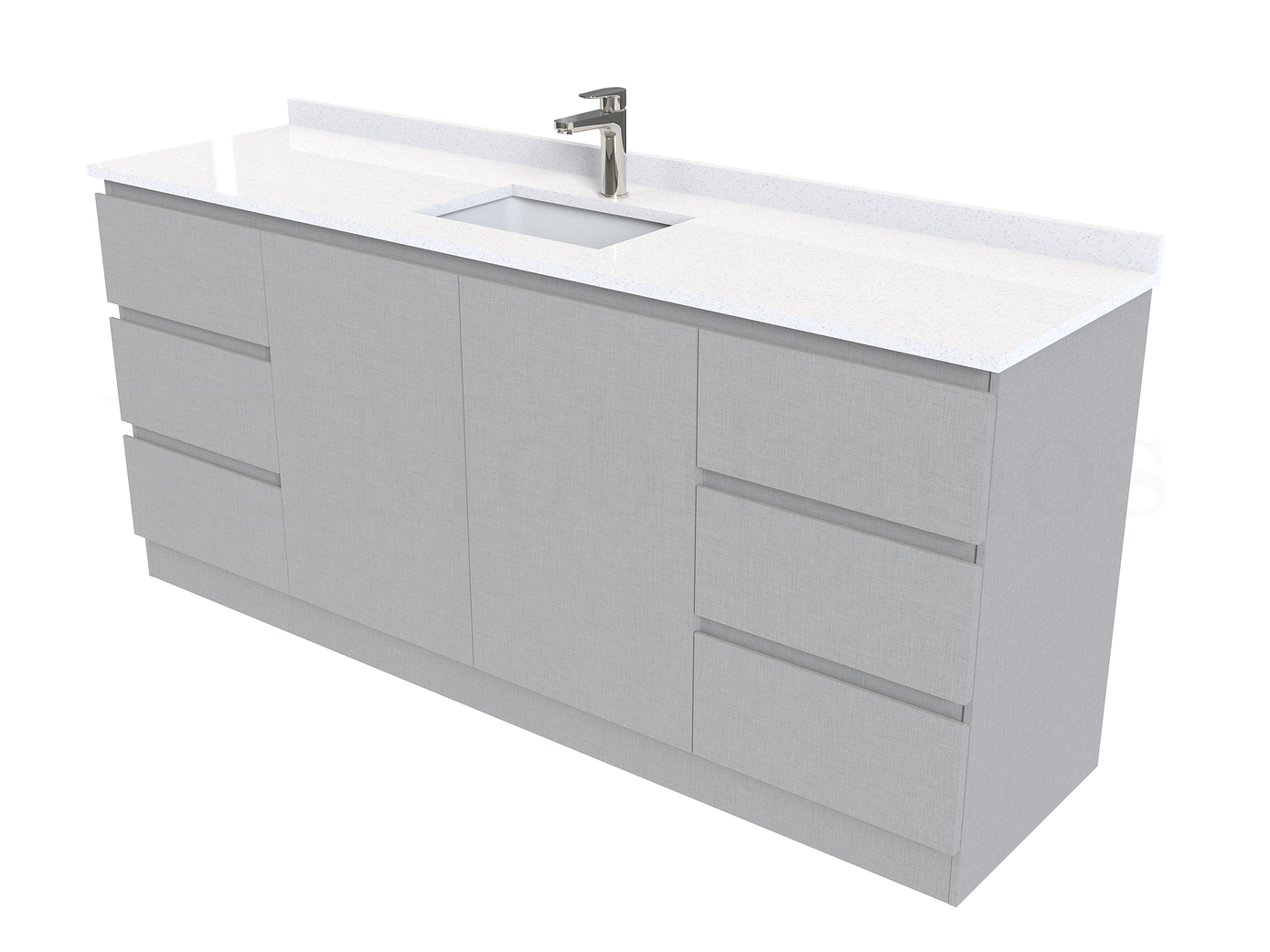 Mueble vanitorio simple al piso de 180 cm / M2-1838 / Carbon  1