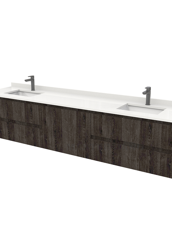 Mueble vanitorio Doble Aéreo  de 220 cm /  M2-2238 -DA / Espresso 1