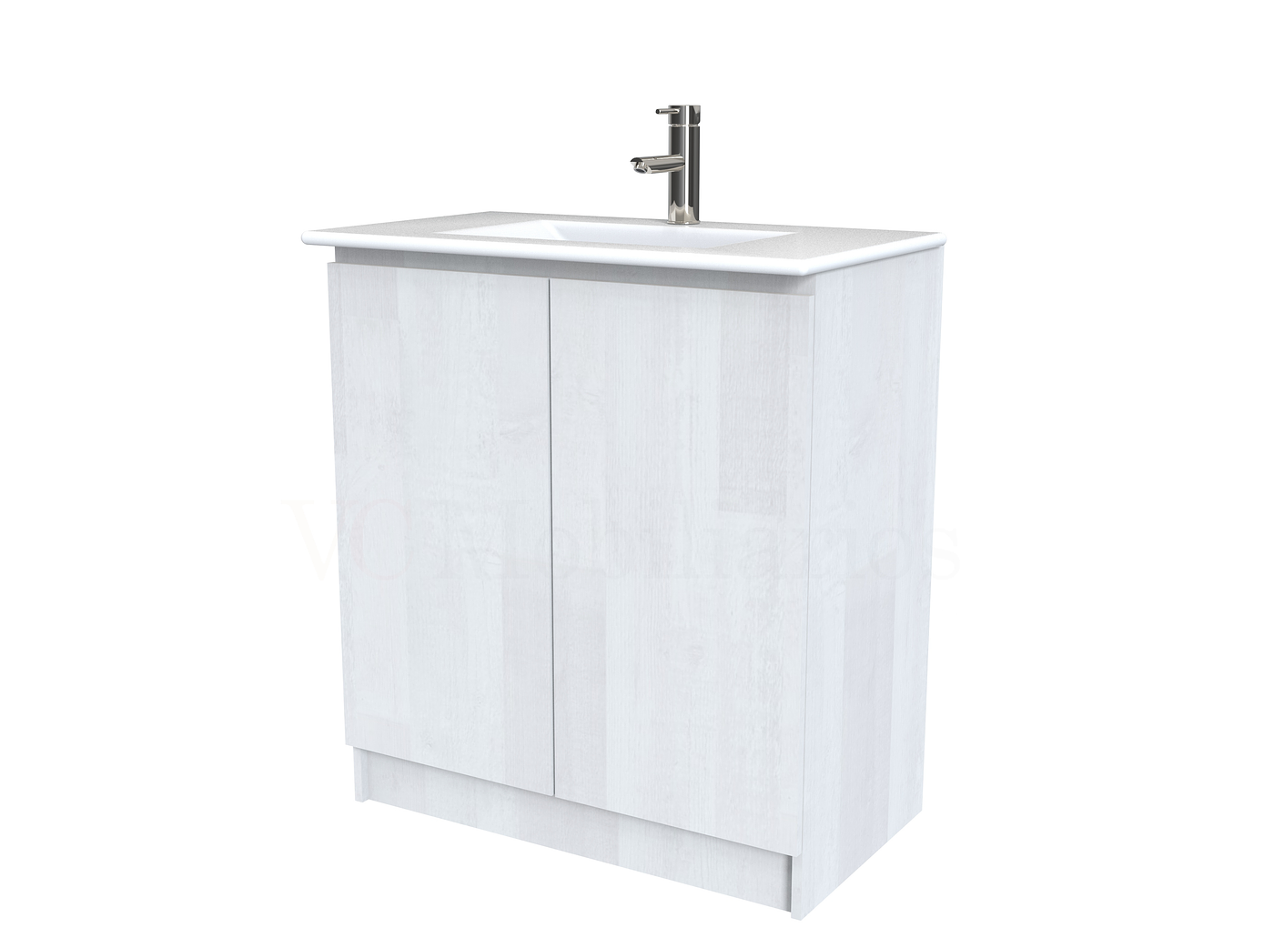 Mueble vanitorio al piso  de 80  cm con cubierta de loza M0-801  / Legno 1