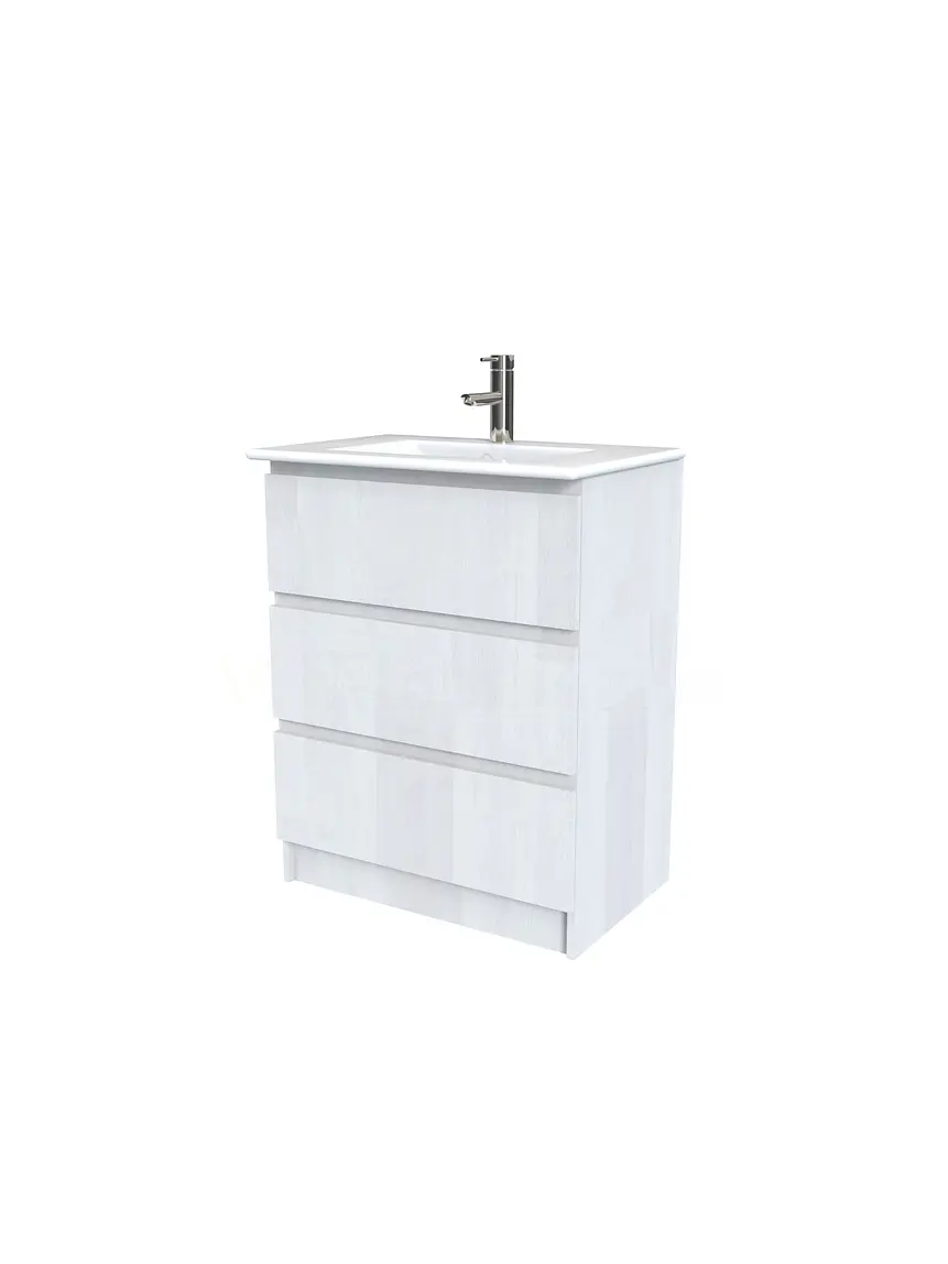 Mueble vanitorio al piso  de 60  cm con cubierta de loza M3-601  / Legno 1