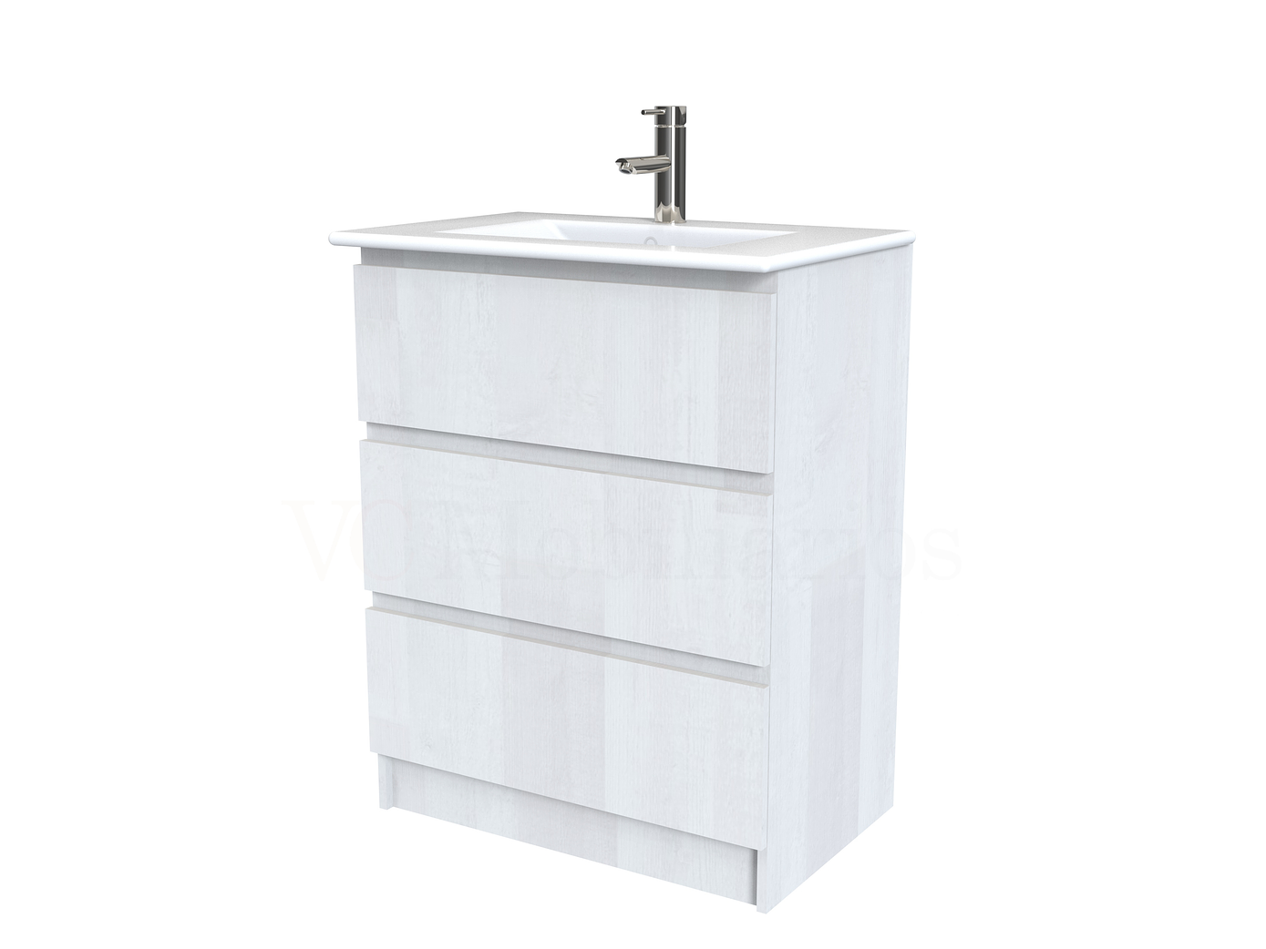 Mueble vanitorio al piso  de 60  cm con cubierta de loza M3-601  / Legno 1