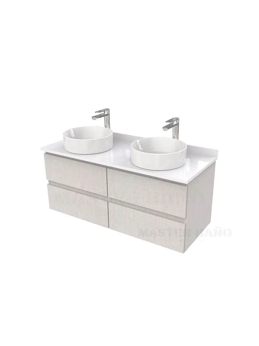 Mueble Vanitorio  para lavamanos sobreponer simple de 130 cm M4-1330-SPA / Giorno 1