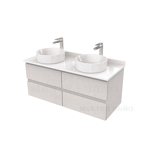 Mueble Vanitorio  para lavamanos sobreponer simple de 130 cm M4-1330-SPA / Giorno