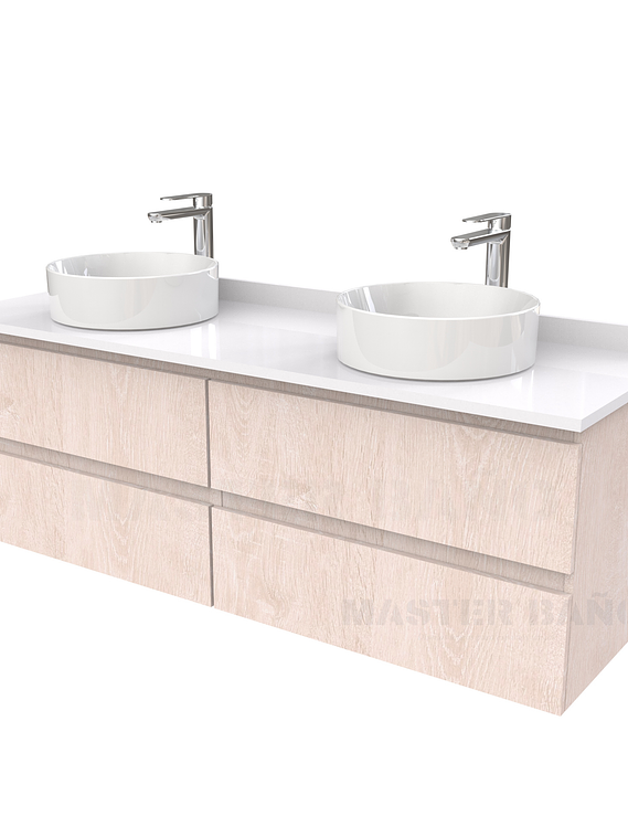 Mueble Vanitorio  para lavamanos sobreponer simple de 180 cm M4-1830-SPA / Provenzal 1