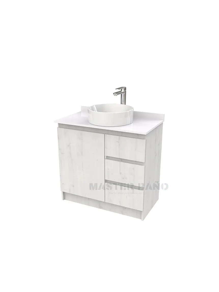 Mueble Vanitorio al piso para lavamanos sobreponer simple de 80 cm M2-830-SPA / Alaska 1