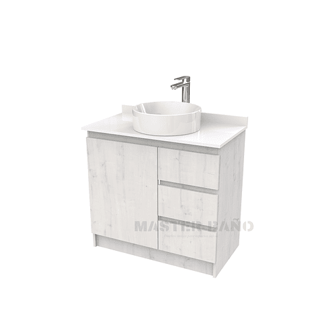 Mueble Vanitorio al piso para lavamanos sobreponer simple de 80 cm M2-830-SPA / Alaska