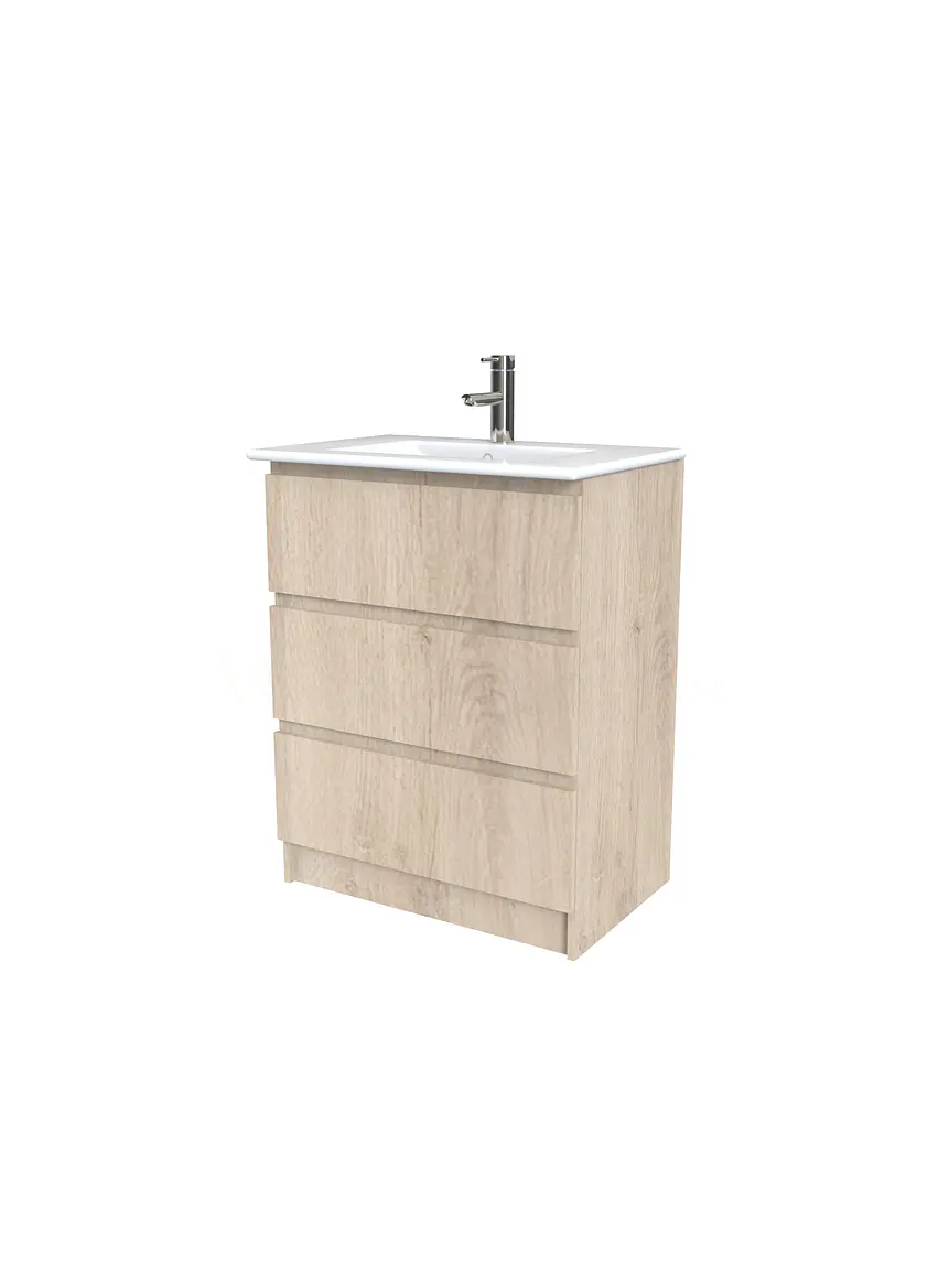 Mueble vanitorio al piso  de 60  cm con cubierta de loza M3-601  / Jerez 1