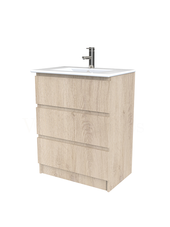 Mueble vanitorio al piso  de 60  cm con cubierta de loza M3-601  / Jerez 1