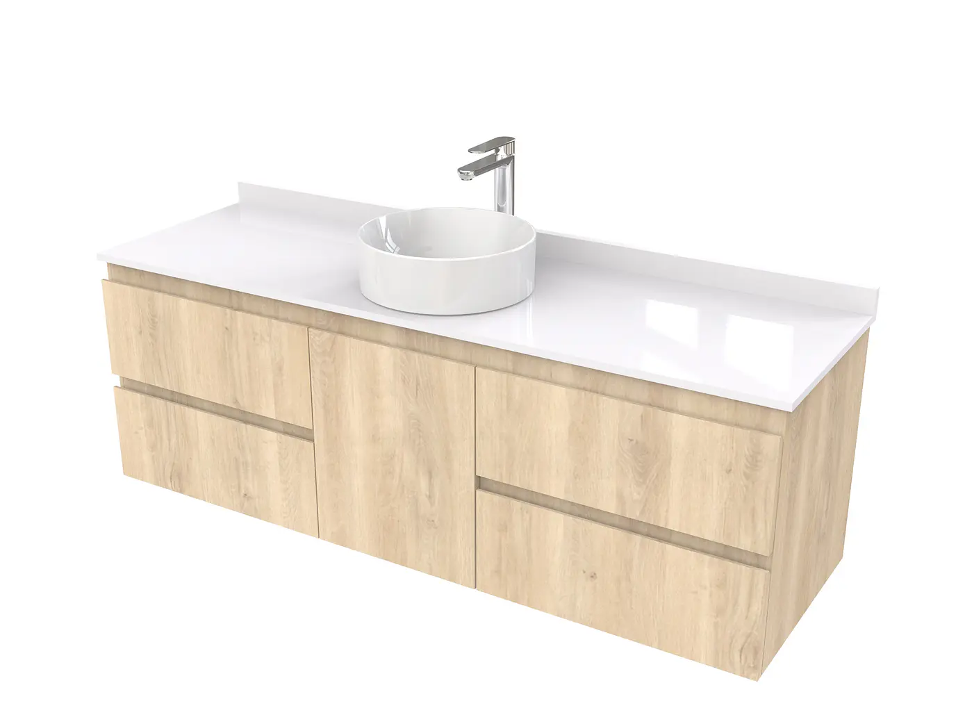 Mueble Vanitorio  aereo para lavamanos sobreponer simple de 140 cm M2-1430-SPA / Jerez 1