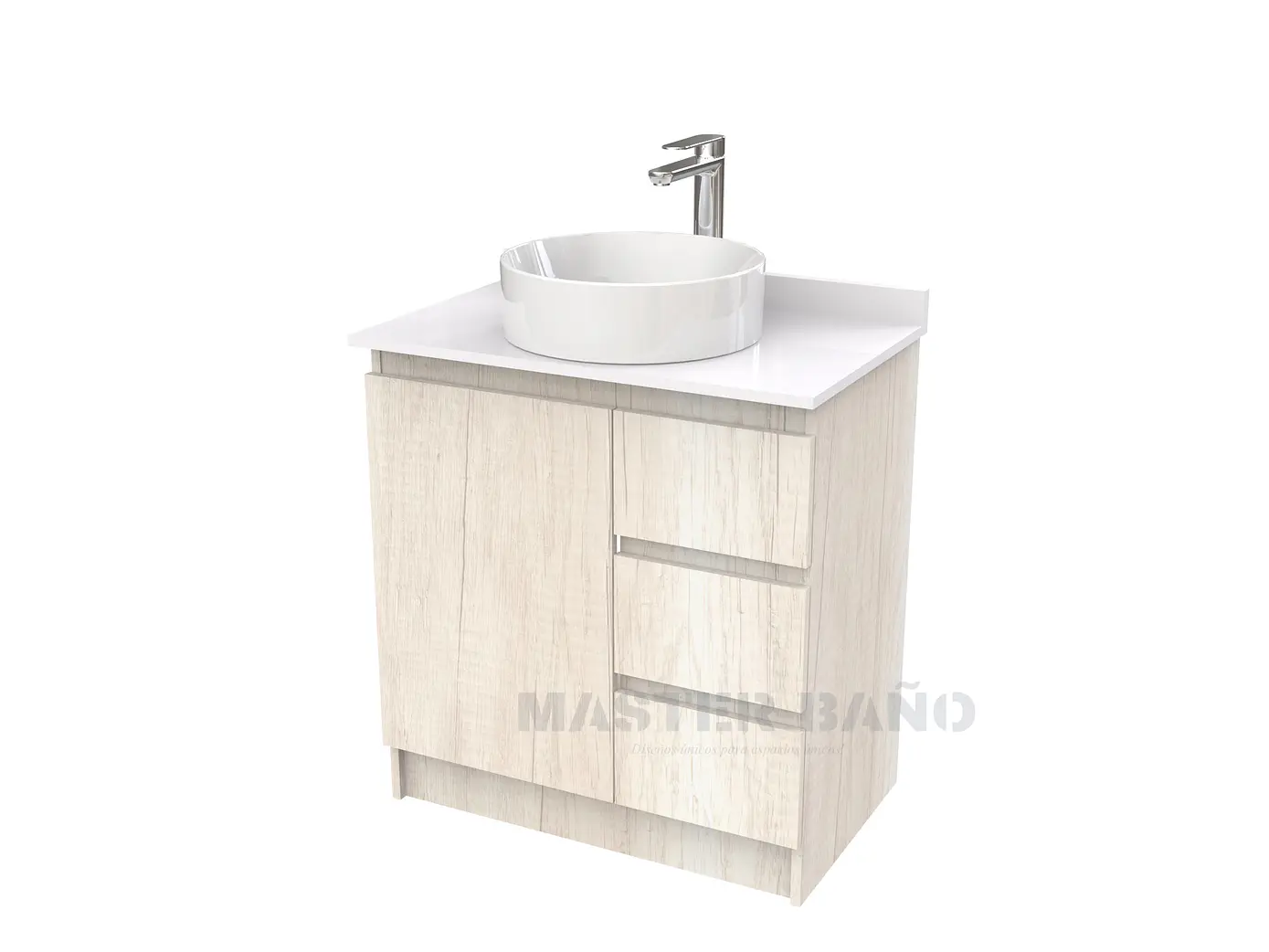 Mueble Vanitorio al piso para lavamanos sobreponer simple de 60 cm M2-630-SPA / Toscana 1