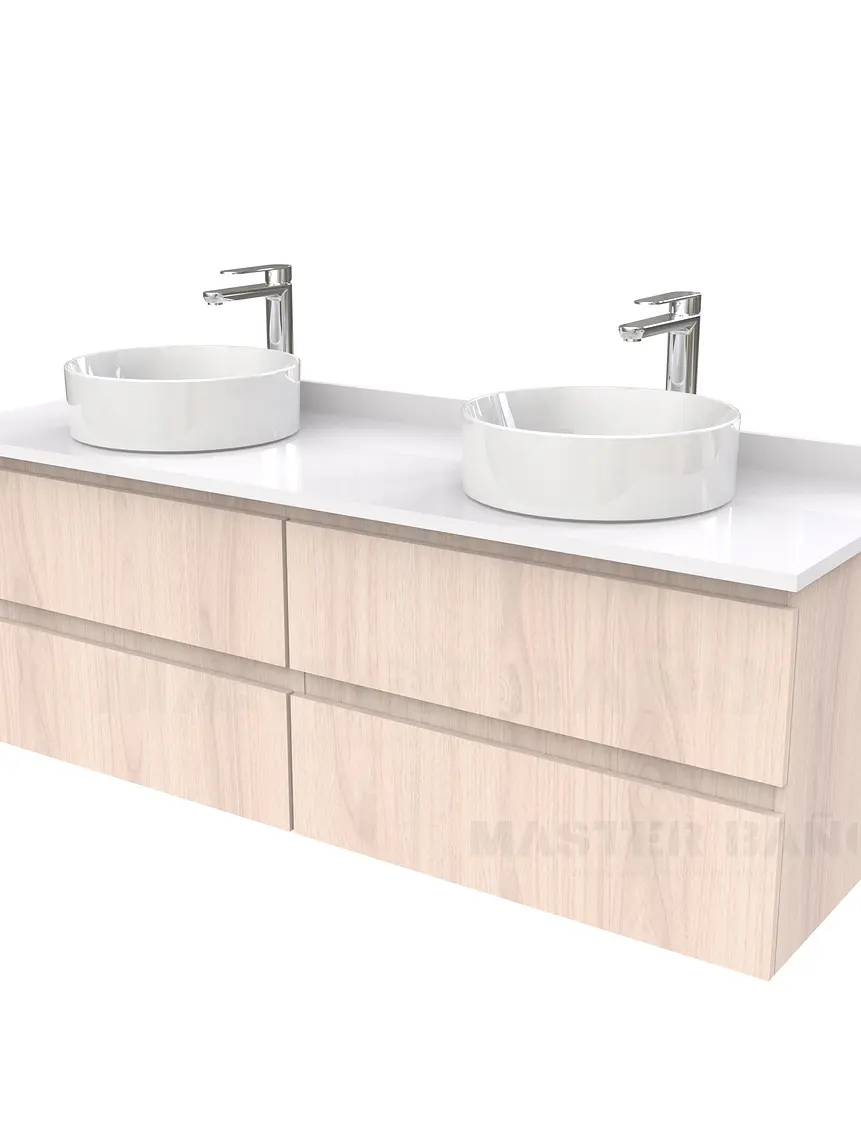 Mueble Vanitorio  para lavamanos sobreponer simple de 180 cm M4-1830-SPA / Nougat 1