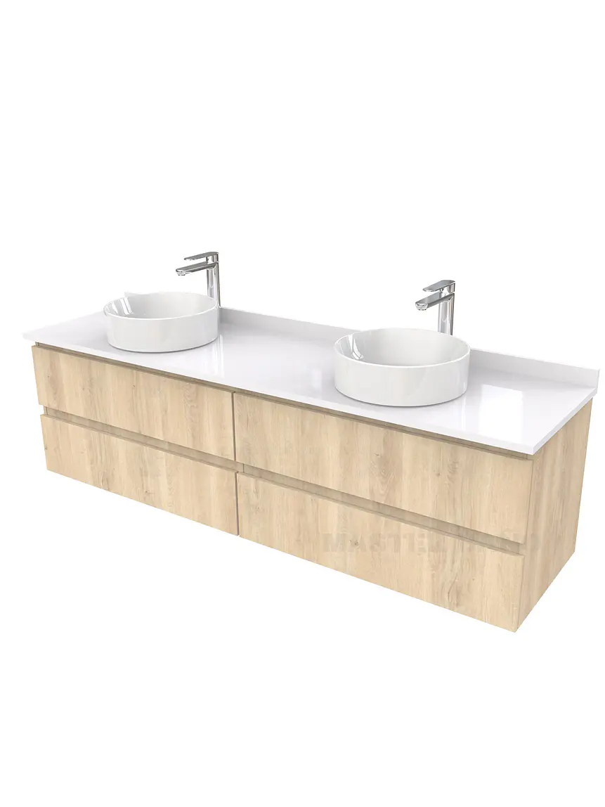 Mueble Vanitorio  para lavamanos sobreponer simple de 200 cm M4-2030-SPA / Jerez 1