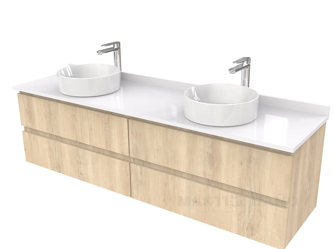 Mueble Vanitorio  para lavamanos sobreponer simple de 200 cm M4-2030-SPA / Jerez 1