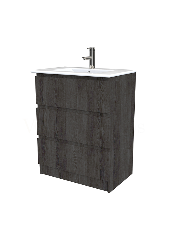 Mueble vanitorio al piso  de 60  cm con cubierta de loza M3-601  / expresso 1