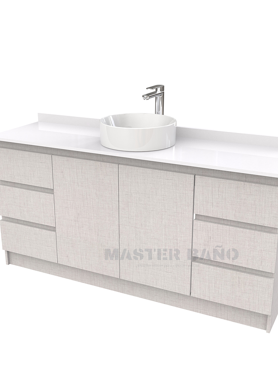 Mueble Vanitorio al piso para lavamanos sobreponer simple de 170 cm M2-1730-SPA / Giorno 1