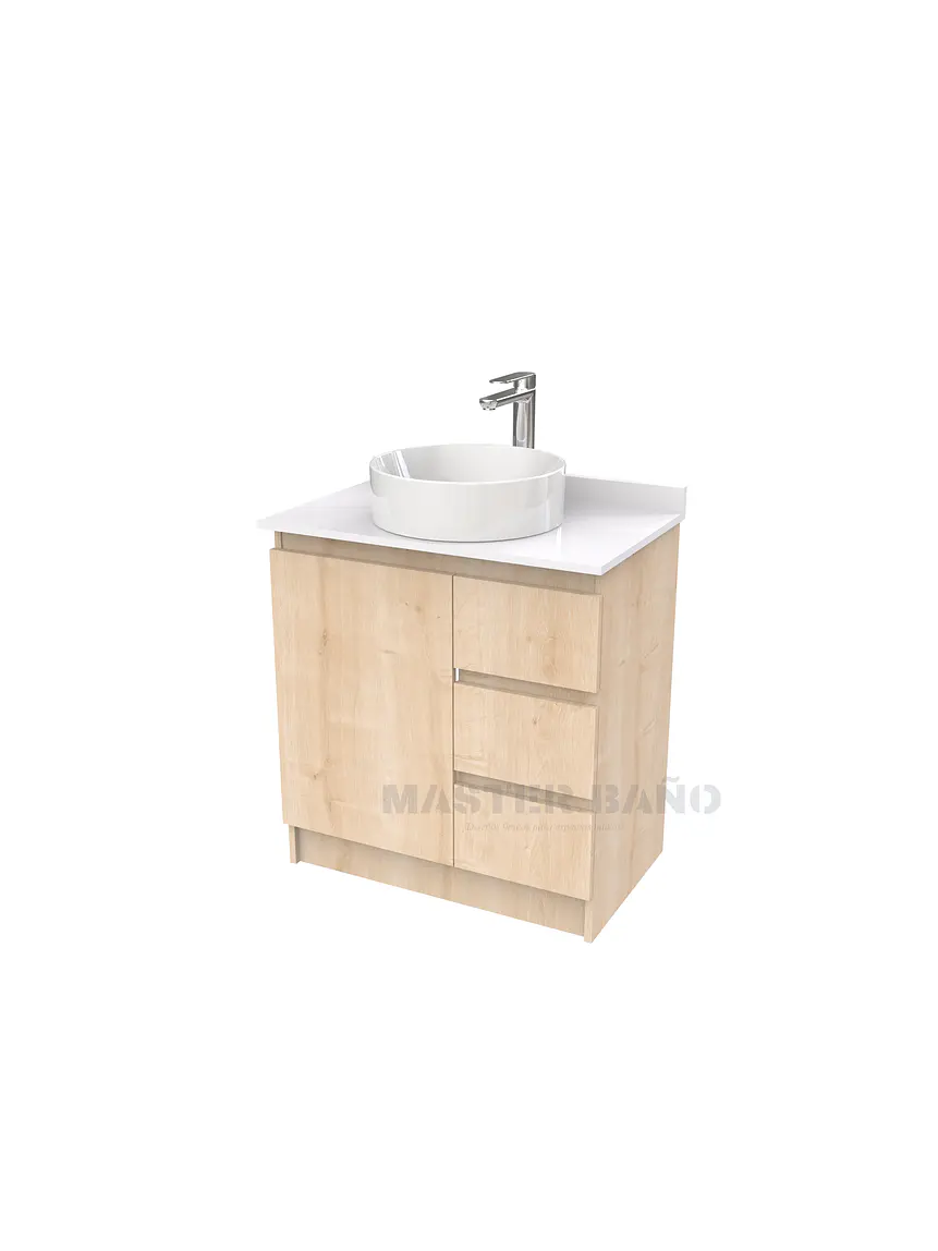 Mueble Vanitorio al piso para lavamanos sobreponer simple de 60 cm M2-630-SPA / Rustico 1