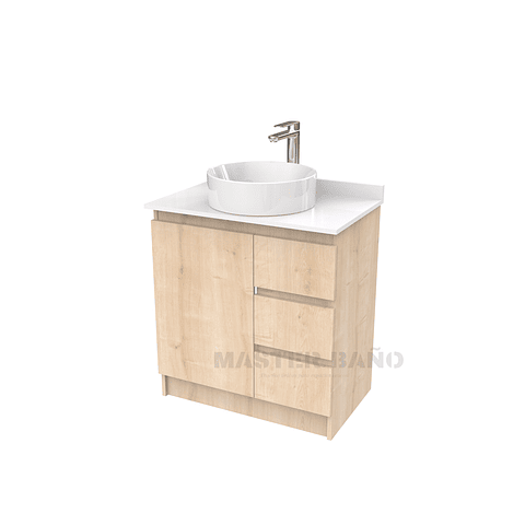 Mueble Vanitorio al piso para lavamanos sobreponer simple de 60 cm M2-630-SPA / Rustico