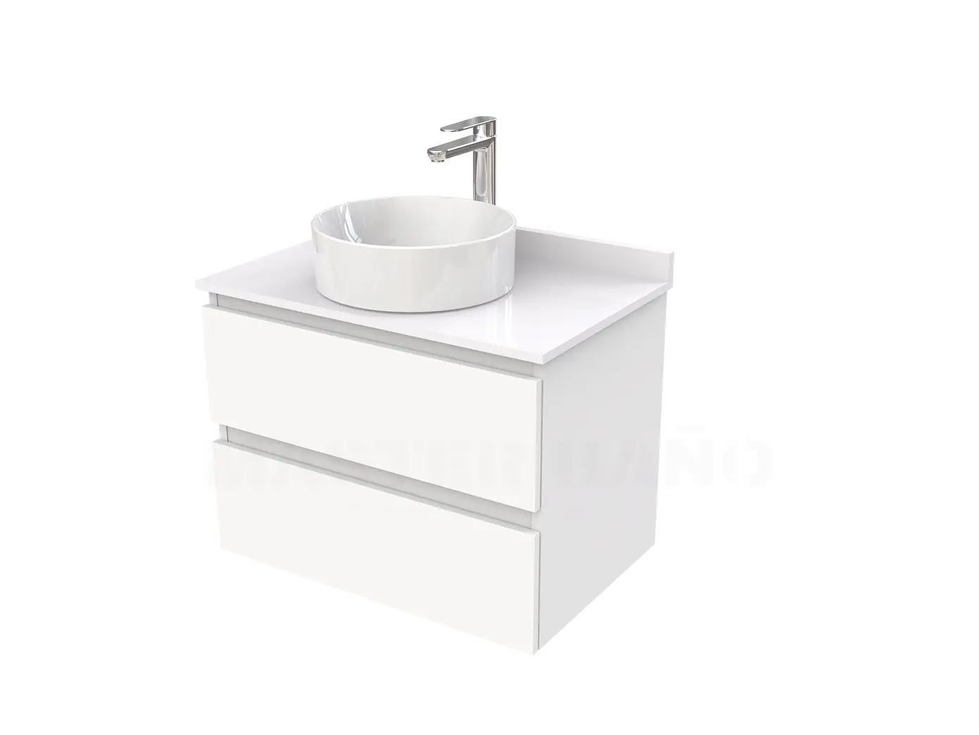 Mueble Vanitorio  para lavamanos sobreponer simple de 70 cm M2-730-SPA / Blanco 1