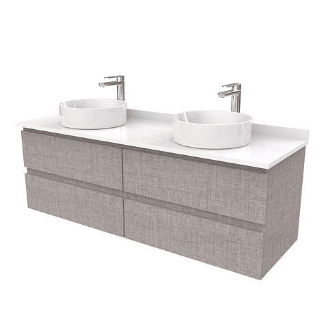 Mueble Vanitorio  para lavamanos sobreponer simple de 180 cm M4-1830-SPA / Notte