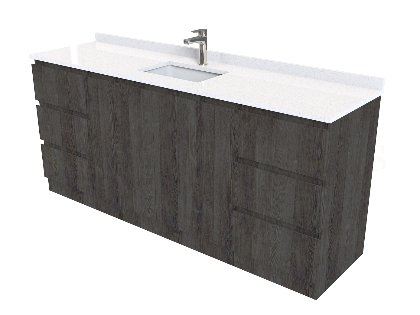 Mueble vanitorio simple al piso de 180 cm / M2-1838 / Espresso 1