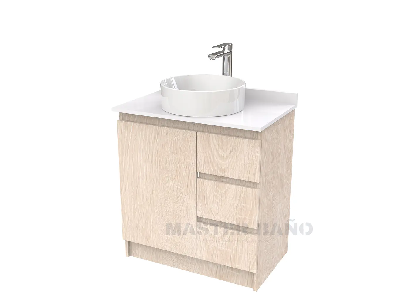 Mueble Vanitorio al piso para lavamanos sobreponer simple de 60 cm M2-630-SPA / Provenzal 1