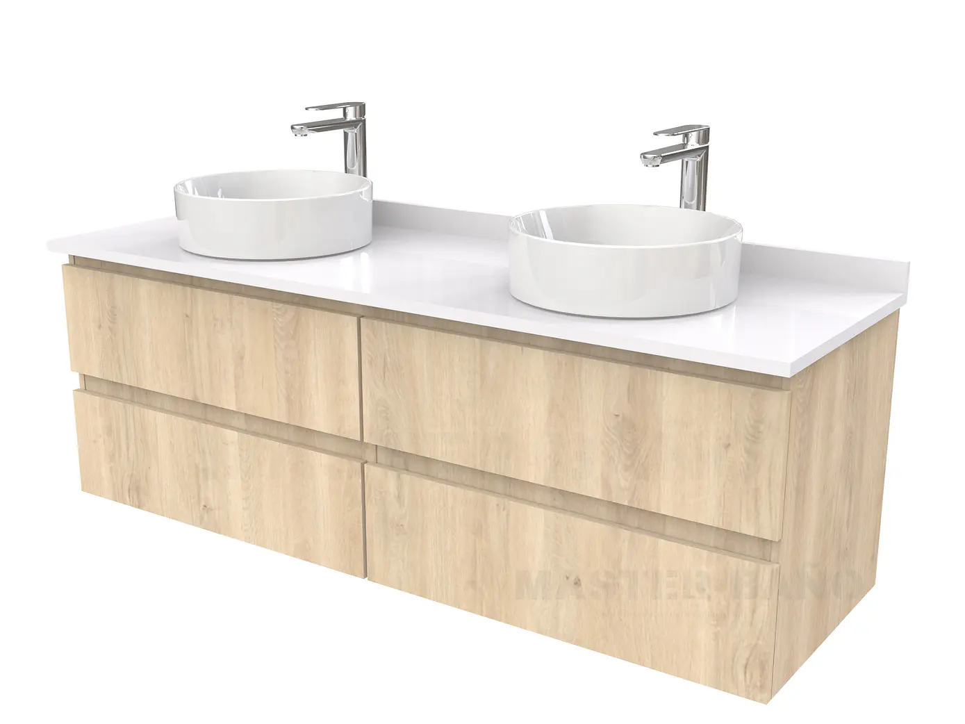 Mueble Vanitorio  para lavamanos sobreponer simple de 180 cm M4-1830-SPA / Jerez 1