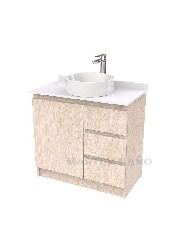 Mueble Vanitorio al piso para lavamanos sobreponer simple de 80 cm M2-830-SPA / Provenzal 1