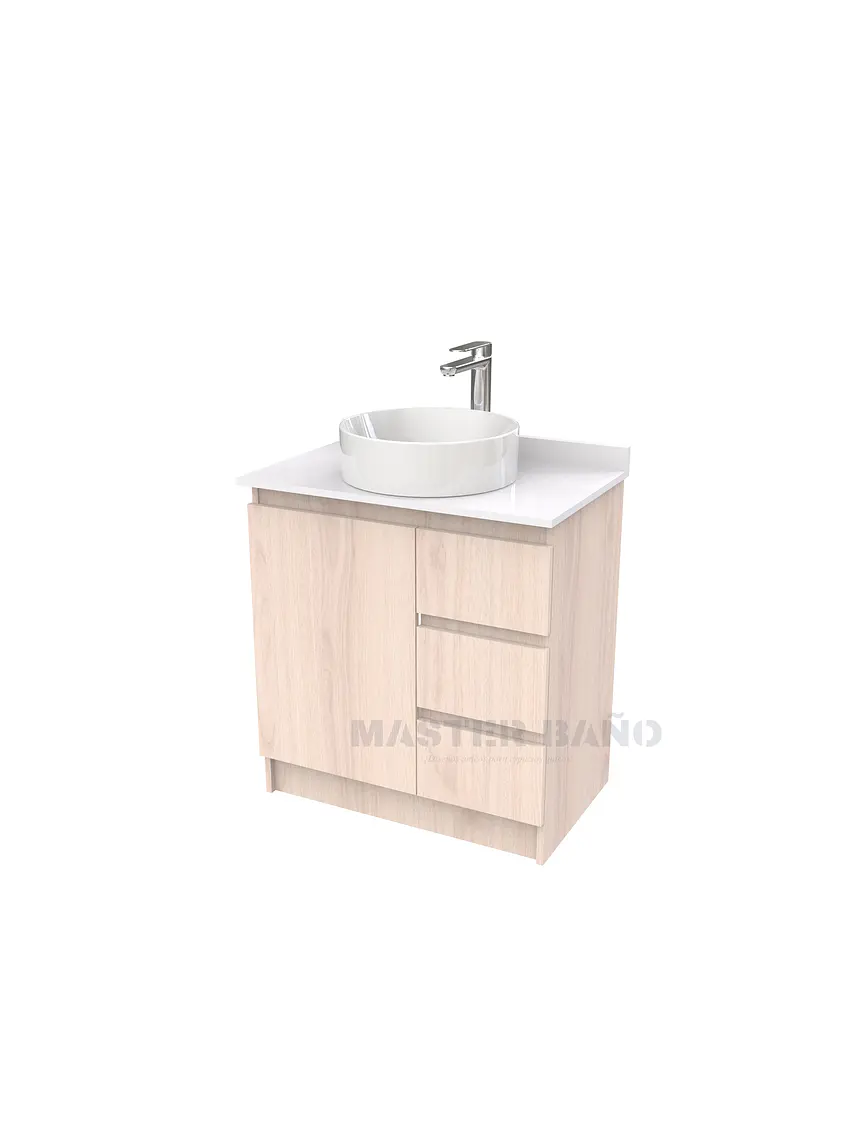 Mueble Vanitorio al piso para lavamanos sobreponer simple de 60 cm M2-630-SPA / Nougat 1