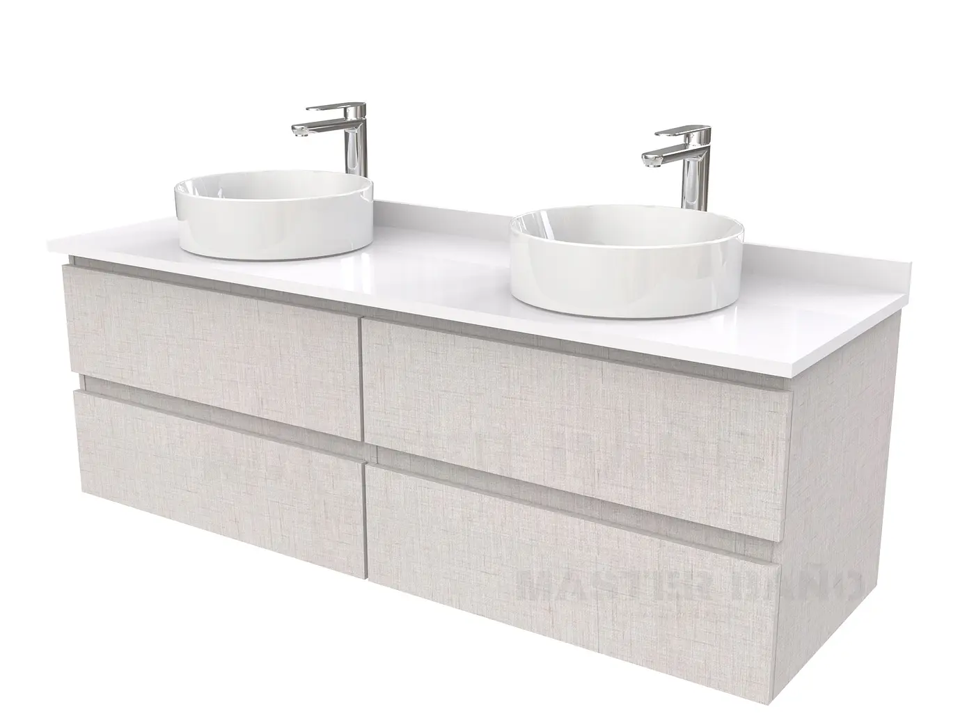 Mueble Vanitorio  para lavamanos sobreponer simple de 180 cm M4-1830-SPA / Giorno 1