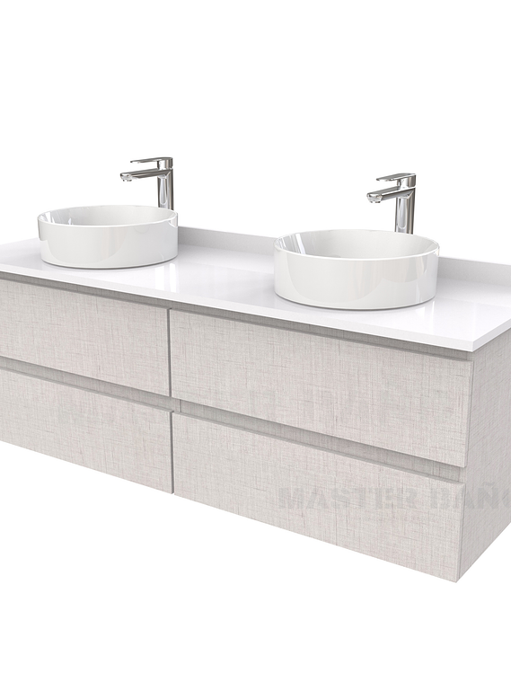 Mueble Vanitorio  para lavamanos sobreponer simple de 180 cm M4-1830-SPA / Giorno 1