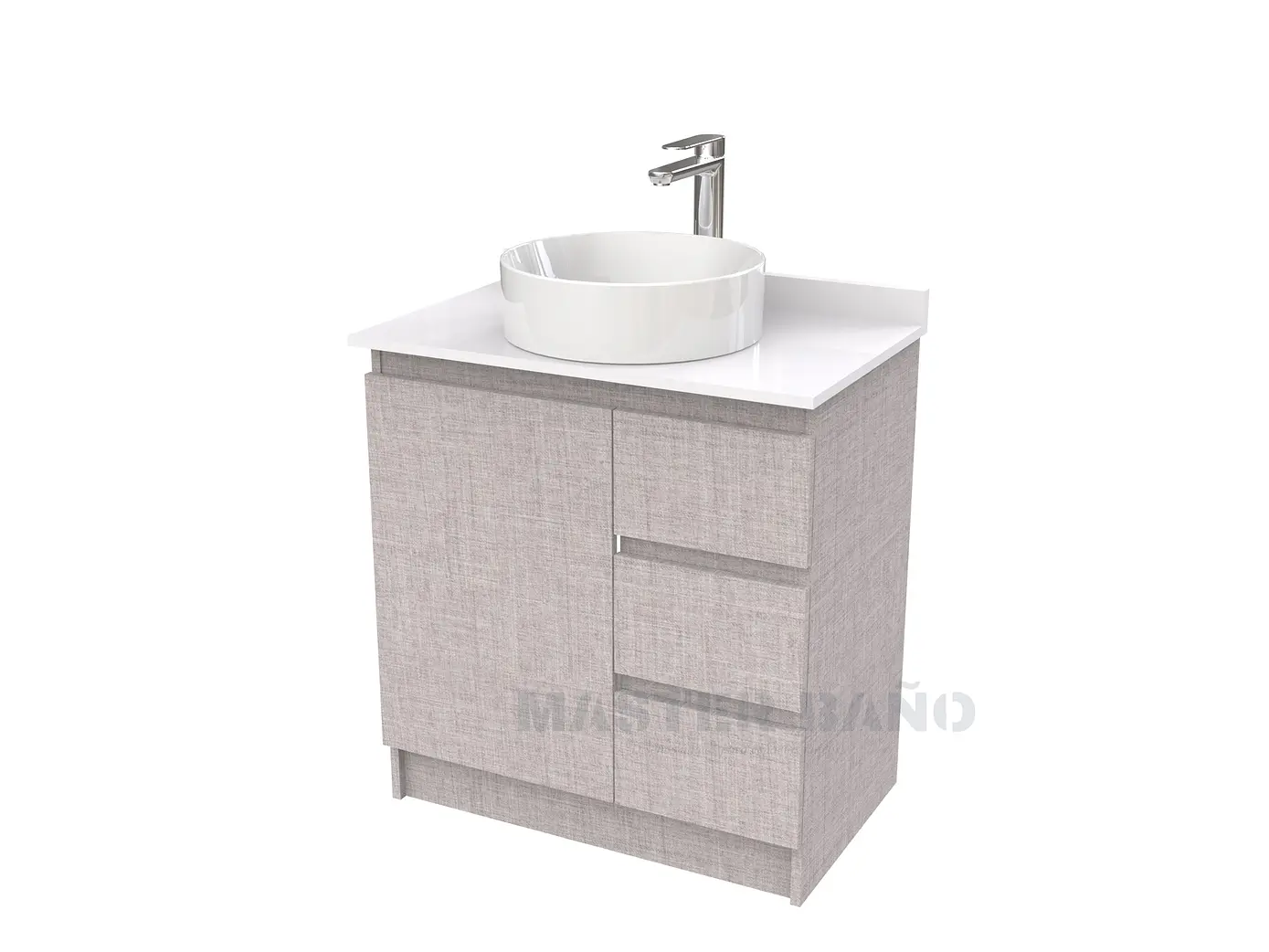 Mueble Vanitorio al piso para lavamanos sobreponer simple de 60 cm M2-630-SPA / Notte 1