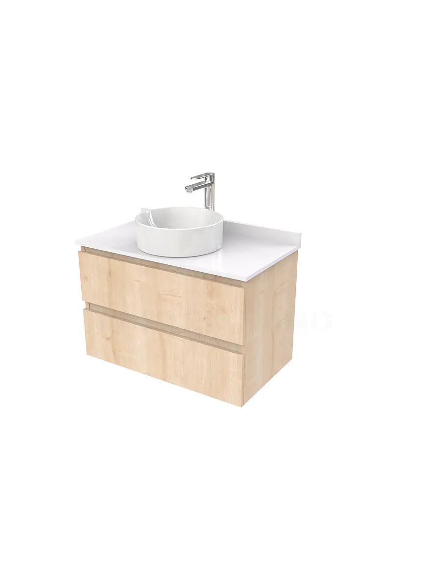 Mueble Vanitorio  para lavamanos sobreponer simple de 80 cm M2-830-SPA / Rustico 1