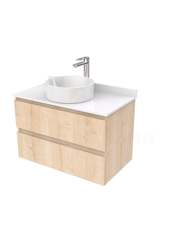 Mueble Vanitorio  para lavamanos sobreponer simple de 80 cm M2-830-SPA / Rustico 1