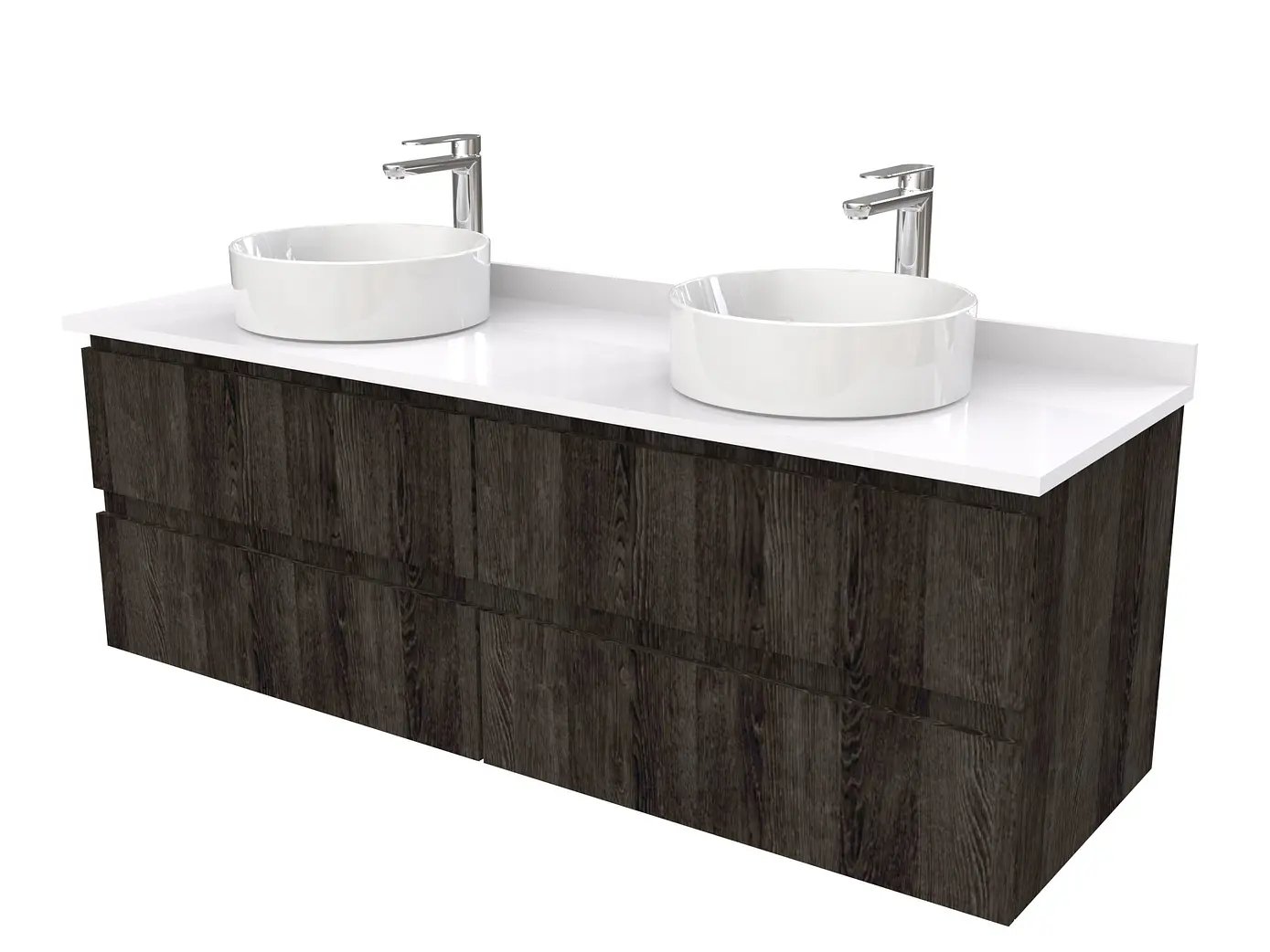 Mueble Vanitorio  para lavamanos sobreponer simple de 180 cm M4-1830-SPA / Espresso 1