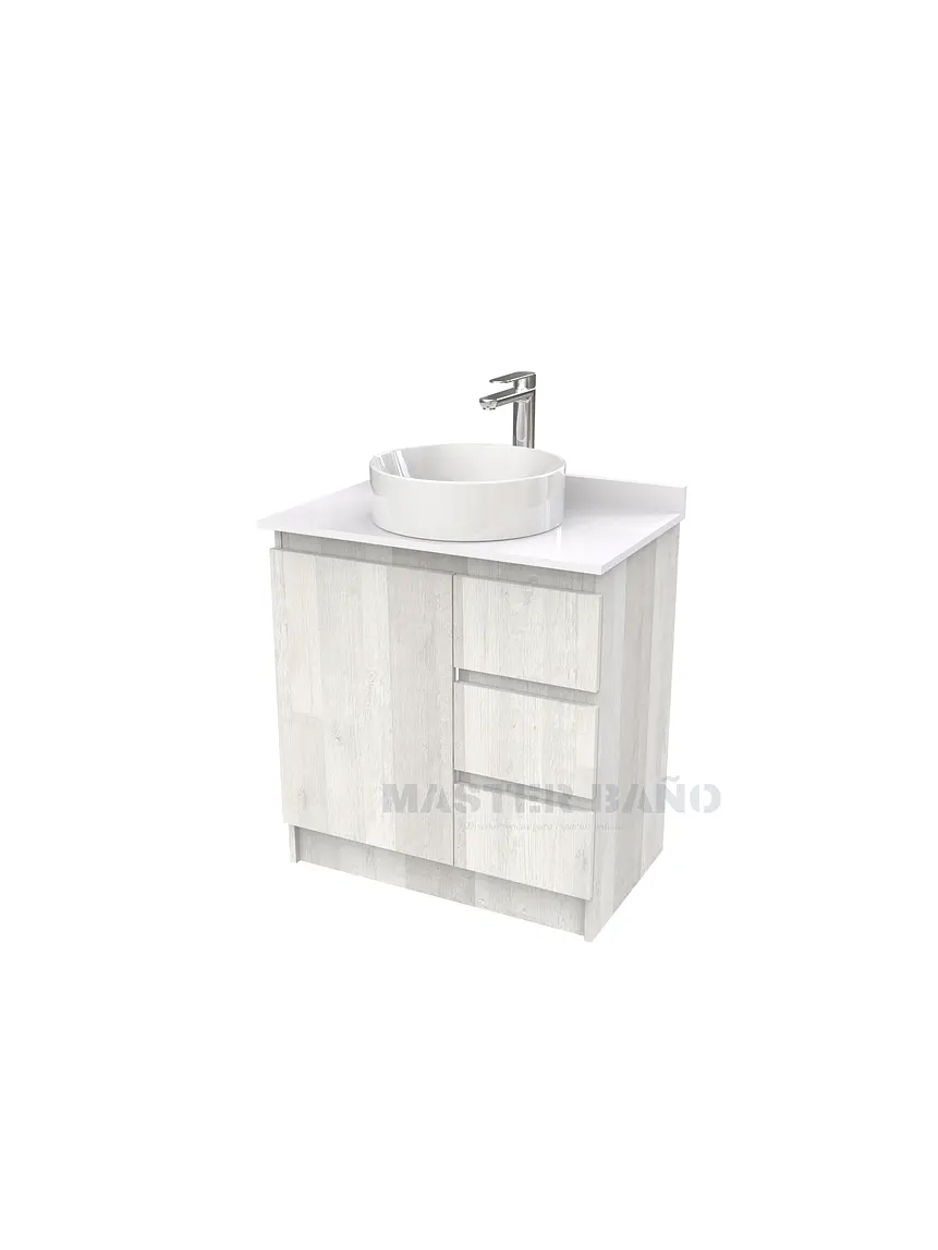 Mueble Vanitorio al piso para lavamanos sobreponer simple de 60 cm M2-630-SPA / Legno 1