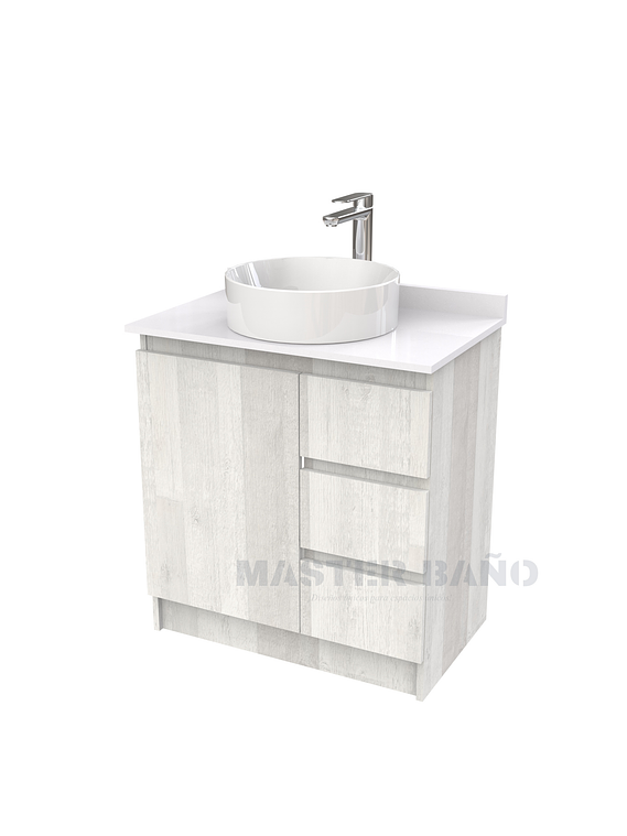 Mueble Vanitorio al piso para lavamanos sobreponer simple de 60 cm M2-630-SPA / Legno 1