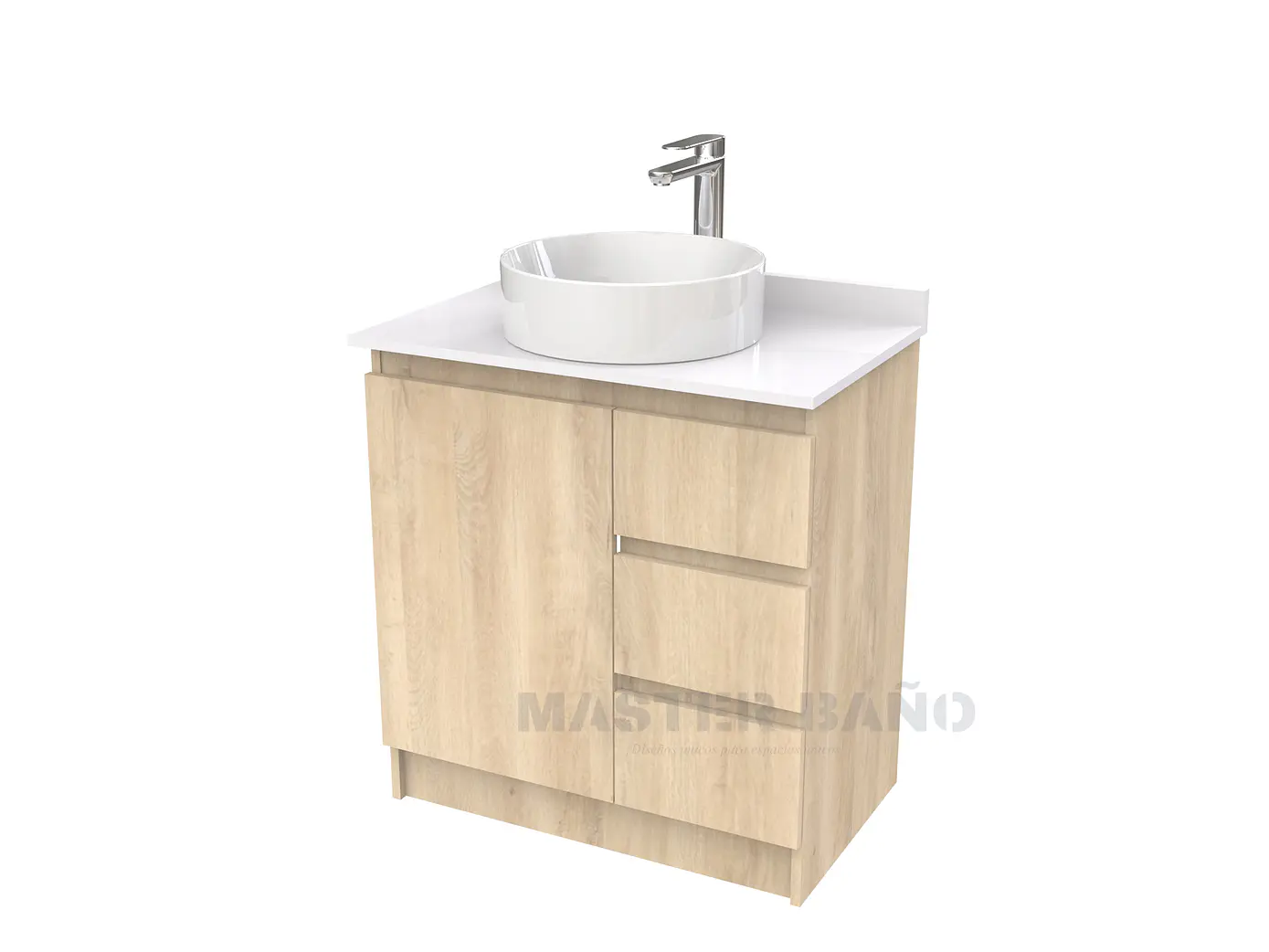 Mueble Vanitorio al piso para lavamanos sobreponer simple de 60 cm M2-630-SPA / Jerez 1